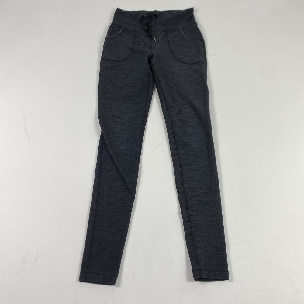 Lululemon Pants Womens Small Gray Heather Jogger Leggings Drawstring Pockets